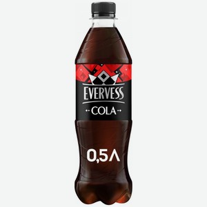 Напиток Эвервесс Кола газированный, 0.5л, пластиковая бутылка