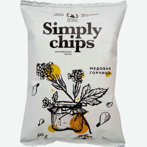 Чипсы картофельные Simply Chips Медовая горчица, 80 г