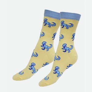 Носки детские Easy Touch Динозавры цвет: жёлтый/голубой размер: 20-22 (32-34)