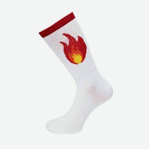 Носки детские Easy Touch Пламя цвет: белый/красный/жёлтый размер: 18-20 (29-31)
