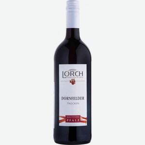 Вино Lorch Dornfelder Trocken красное полусухое 12 % алк., Германия, 1 л