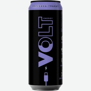 Энергетический напиток Volt Energy со вкусом голубики и граната 0.45 л, банка