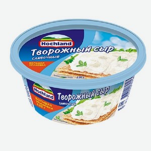 Сыр творожный <Хохланд> сливочный ж60% 220г ванна Россия