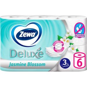 Туалетная бумага Zewa Deluxe Жасмин 3 слоя 6 рулонов