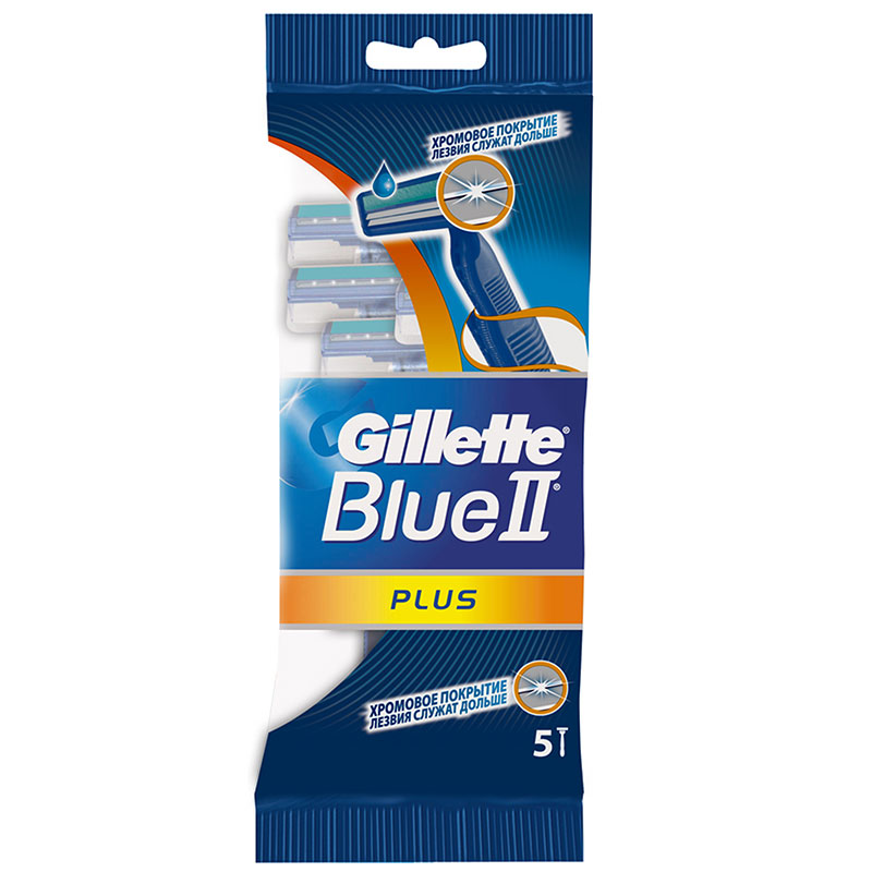 Бритвенный станок Gillette Blue ii мужской, 5 шт
