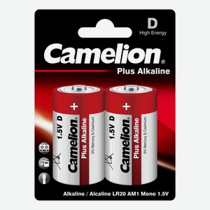 Батарейка <Camelion> Plus Alkaline LR20 2шт 1.5В Китай