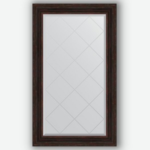 Зеркало с гравировкой в багетной раме Evoform темный прованс 99 мм 79x134 см