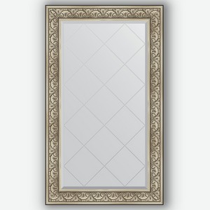 Зеркало с гравировкой в багетной раме Evoform барокко серебро 106 мм 80x135 см