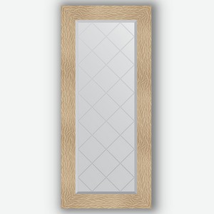 Зеркало с гравировкой в багетной раме Evoform золотые дюны 90 мм 56x126 см