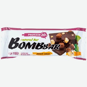 Батончик протеиновый BOMBBAR шоколад-фундук, Россия, 60 г