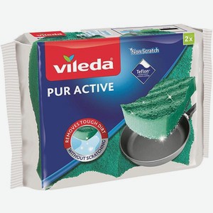 Губка для посуды Vileda Пур-актив паралон 2шт