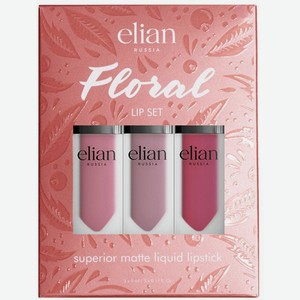 Набор помад для губ Elian Russia Floral Lip Set матовые 72г