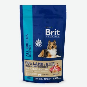 Корм для собак Brit Premium Lamb&Rice с ягненком и рисом сухой 3кг