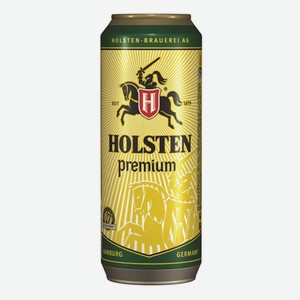 Пиво Holsten Premium светлое пастеризованное 4.8% 0.45 л (24 шт) металлическая банка