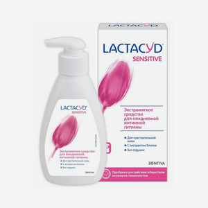 Средство для интимной гигиены Lactacyd экстрамягкое для чувствительной кожи с натуральной молочной кислотой и экстрактом хлопка 200мл