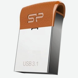 Флешка USB Silicon Power J35 32ГБ, USB3.1, серебристый и коричневый [sp032gbuf3j35v1e]