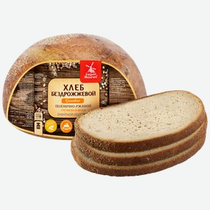Хлеб заварной хлебное местечко Гречневый, бездрожжевой, в нарезке, 300г