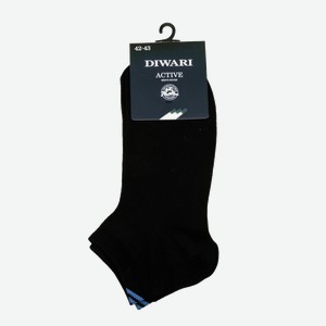 Носки мужские DiWaRi Active короткие размер 27, черные, шт