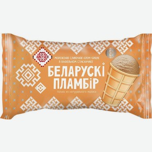Мороженое Белорусский пломбир пломбир крем-брюле, стаканчик, 80 г