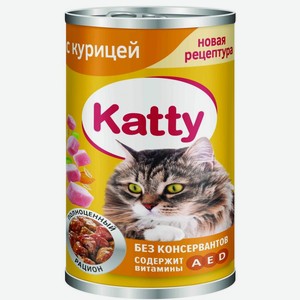 Корм Katty с курицей для кошек 415г