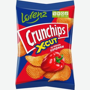 Чипсы Crunchips X-Cut картофельные рифленые со вкусом паприки 70г