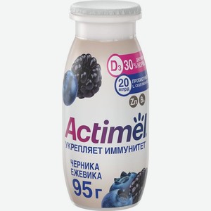 Продукт кисломолочный Actimel черника, ежевика, цинк 1.5%