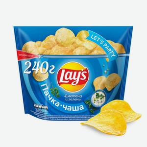 Картофельные чипсы Lay s Сметана и зелень, 240 г