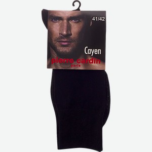 Носки мужские Pierre Cardin Cayen черные, размер 41-42, шелк, полиамид и эластан, шт