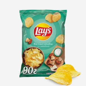 Картофельные чипсы Lay s Грибы со сметаной, 90 г