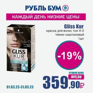 Gliss Kur краска для волос тон 4-0 темно-каштановый, 1 шт