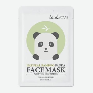 Маска для лица тканевая с экстрактом бамбука очищающая и освежающая Panda