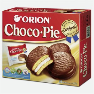 Пирожное Orion Choco Pie в глазури бисквитное, 360г Россия