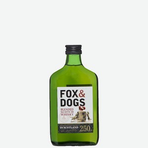 Виски Фокс энд Догс шотландский купажированный 40% 0,25л