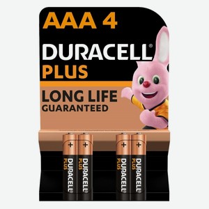 Батарея Duracell ААА LR03-4BL PLUS 4 шт.