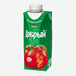 Сок Добрый томатный с сахаром и солью, 0,33 л, шт
