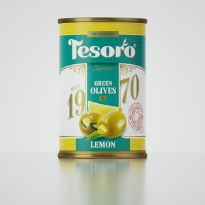Оливки Tesoro фаршированные лимоном, 300 г