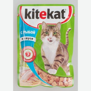 Корм для кошек Kitekat влажный с рыбой в соусе, 85 г