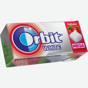 Жевательная резинка Orbit White Mega Клубника, без сахара, 16.4 г