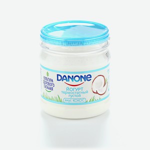 Йогурт Danone термостатный со вкусом кокоса 3,3%, 160 г