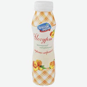 Йогурт питьевой Залесский фермер Фермерский с персиком и абрикосом 2,5%, 290 г