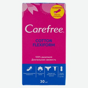 Прокладки ежедневные Carefree FlexiForm Fresh, 30 шт, шт
