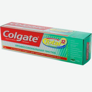 Зубная паста Colgate Total 12 Профессиональная чистка гель, 75 мл, шт