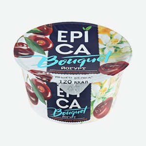 Йогурт EPICA Bouquet с черешней и экстрактом цветов апельсина 4.8% БЗМЖ, 130 г