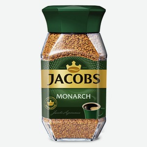 Кофе Jacobs Monarch натуральный растворимый сублимированный 190г ст/б