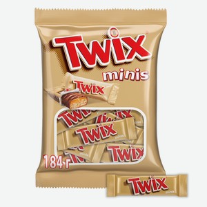 Конфеты шоколадные Twix Minis пак 184г