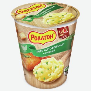 Пюре картофельное РОЛЛТОН с курицей, 0.055кг