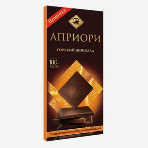 Шоколад Априори горький с апельсином и миндалем, 100 г