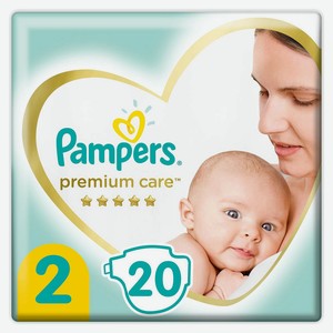 Подгузники Pampers Premium Care 4-8 кг, размер 2, 20 шт, шт
