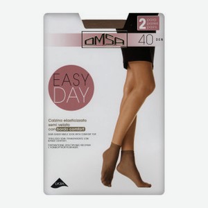 Носки женские Omsa Easy Day Calzino черные, 40 den, 2 пары, шт