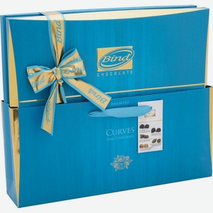 Набор шоколадных конфет Bind эксклюзив ассорти в голубой подарочной коробке, 320 г